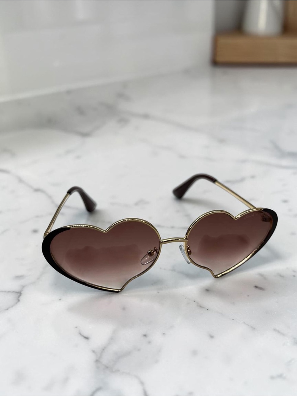 Louis Vuitton Heart-Shaped Brown Gradient Sunglasses - Women Accessories